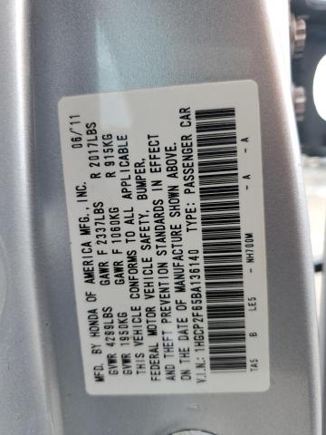 1HGCP2F65BA136140 - 2011 HONDA ACCORD SE SILVER photo 13