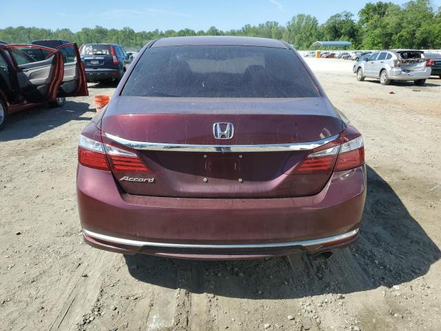 1HGCR2F3XGA103920 - 2016 HONDA ACCORD LX BURGUNDY photo 6