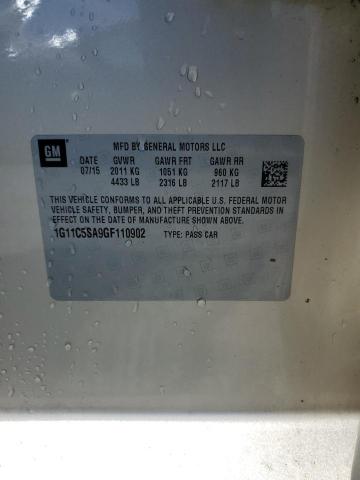 1G11C5SA9GF110902 - 2016 CHEVROLET MALIBU LIM LT 金色 照片 12