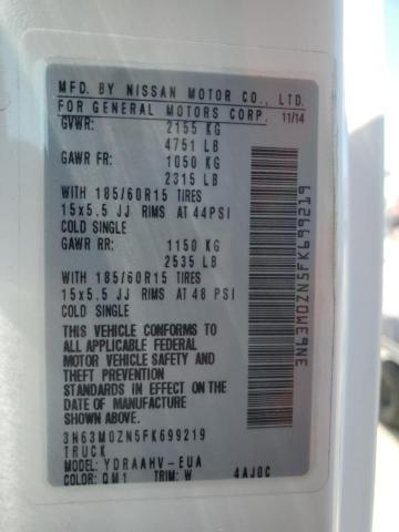 3N63M0ZN5FK699219 - 2015 CHEVROLET CITY EXPRE LT 白色 照片 13