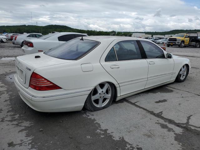 WDBNG75J14A423759 - 2004 MERCEDES-BENZ S 500 WHITE photo 3