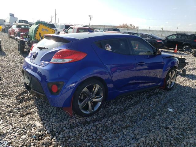 KMHTC6AE2EU198514 - 2014 HYUNDAI VELOSTER TURBO BLUE photo 3