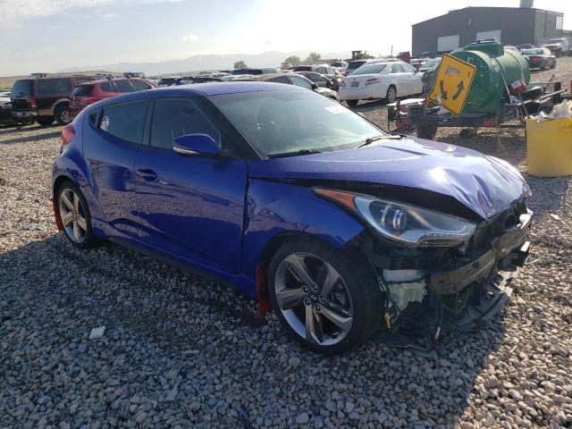 KMHTC6AE2EU198514 - 2014 HYUNDAI VELOSTER TURBO BLUE photo 4