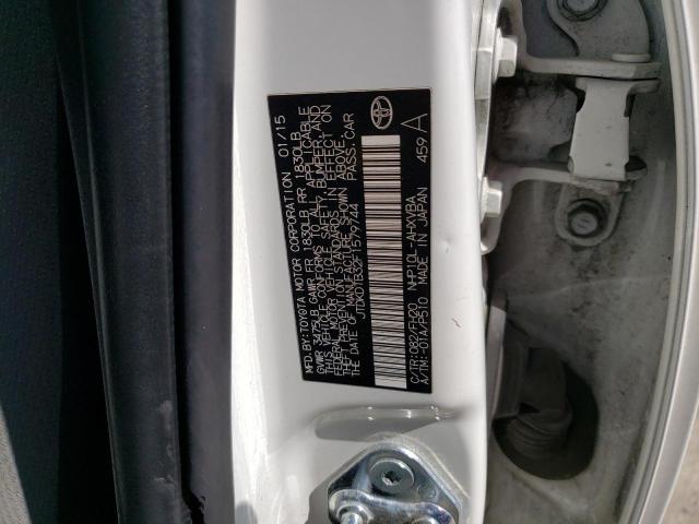 JTDKDTB32F1579744 - 2015 TOYOTA PRIUS C WHITE photo 12