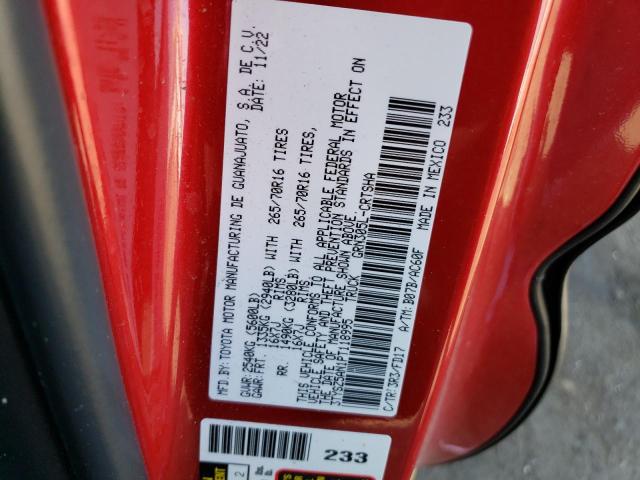 3TYSZ5AN1PT118995 - 2023 TOYOTA TACOMA ACCESS CAB წითელი ფოტო 12