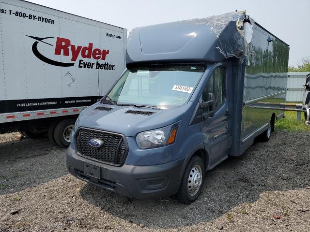 1FDDF6P81MKA97102 - 2021 FORD TRANSIT T-350 HD BLUE photo 1