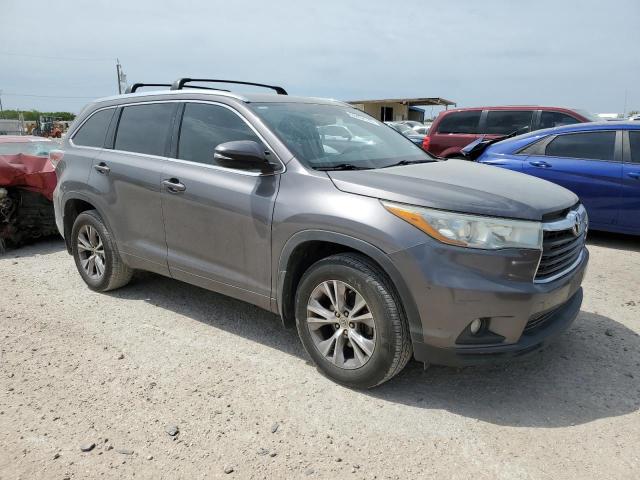 5TDKKRFH7FS110831 - 2015 TOYOTA HIGHLANDER XLE 灰色 照片 4
