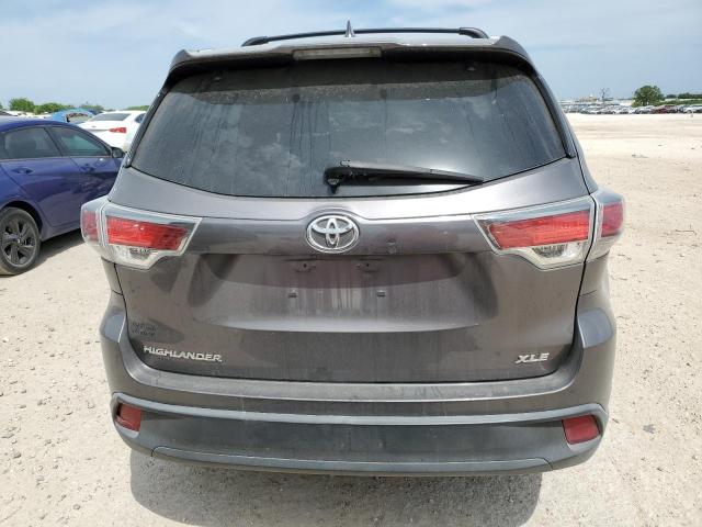 5TDKKRFH7FS110831 - 2015 TOYOTA HIGHLANDER XLE 灰色 照片 6
