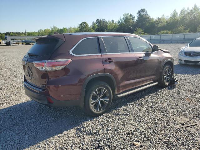 5TDKKRFH4GS183575 - 2016 TOYOTA HIGHLANDER XLE MAROON photo 3