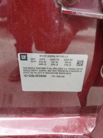 1G11C5SL1EF248402 - 2014 CHEVROLET MALIBU 1LT 勃艮第红 照片 13