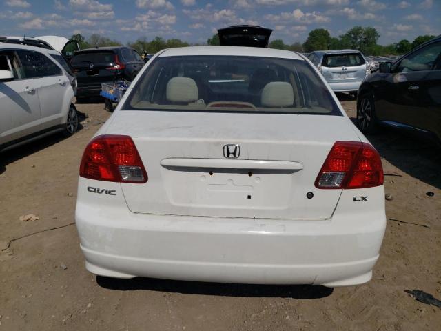 1HGES16525L021416 - 2005 HONDA CIVIC LX WHITE photo 6