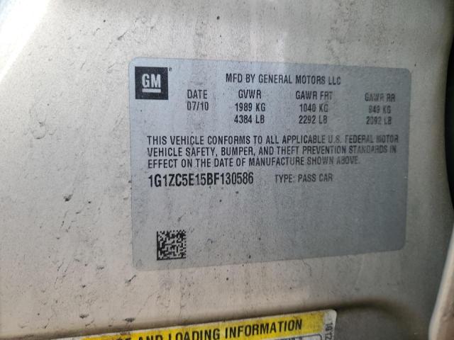 1G1ZC5E15BF130586 - 2011 CHEVROLET MALIBU 1LT SILVER photo 12