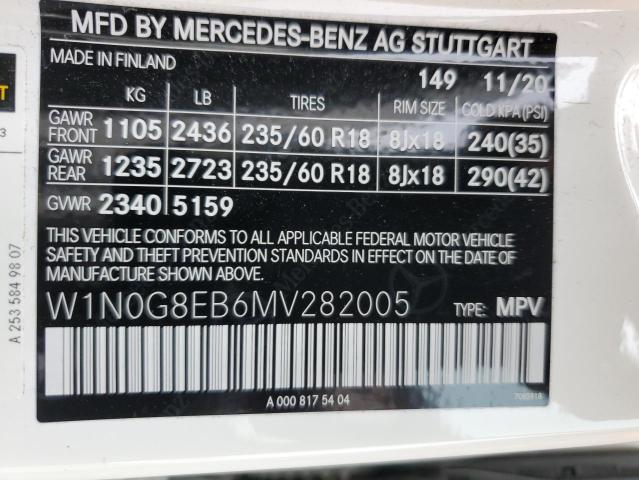 W1N0G8EB6MV282005 - 2021 MERCEDES-BENZ GLC 300 4MATIC WHITE photo 13