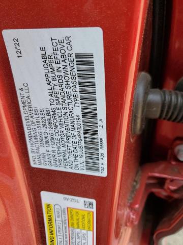 19UUB7F94PA000194 - 2023 ACURA TLX TYPE S PMC EDITION RED photo 12