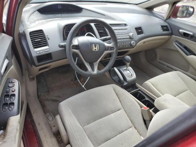 2HGFA16529H332757 - 2009 HONDA CIVIC LX BURGUNDY photo 8