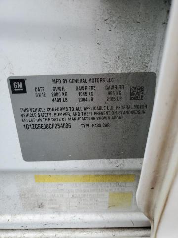 1G1ZC5E08CF254036 - 2012 CHEVROLET MALIBU 1LT 白色 照片 12