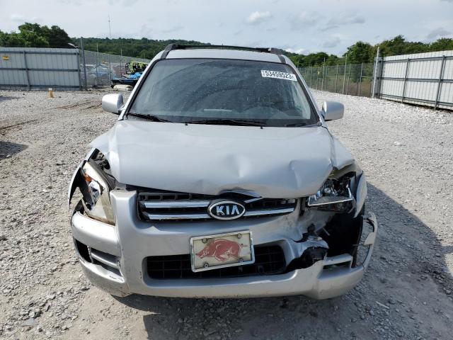 KNDJE723487478365 - 2008 KIA SPORTAGE EX SILVER photo 5