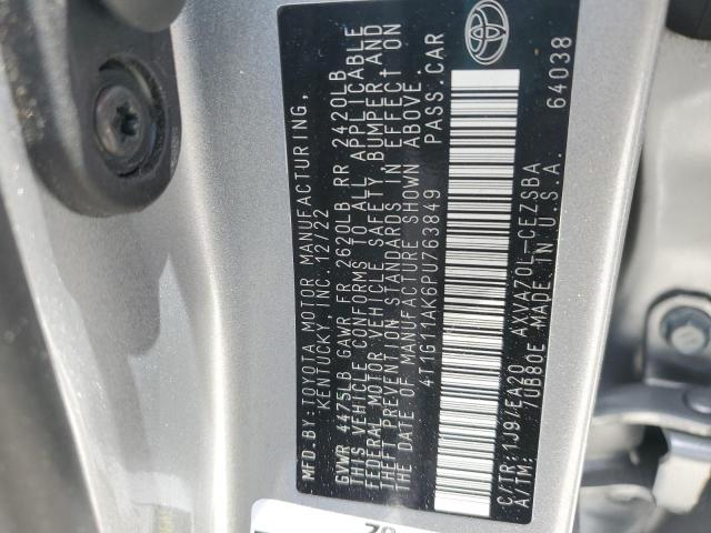 4T1G11AK6PU763849 - 2023 TOYOTA CAMRY SE NIGHT SHADE SILVER photo 12