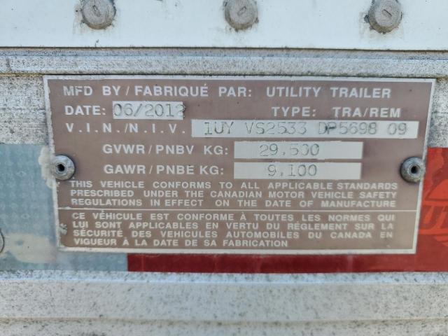 1UYVS2533DP569809 - 2013 UTILITY TRAILER Սպիտակ լուսանկար 10