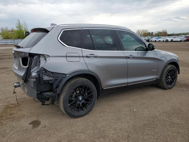 5UXWX9C51E0D37433 - 2014 BMW X3 XDRIVE28I GRAY photo 3