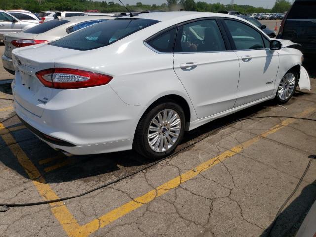 3FA6P0LU2ER174623 - 2014 FORD FUSION SE HYBRID WHITE photo 3