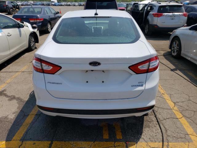 3FA6P0LU2ER174623 - 2014 FORD FUSION SE HYBRID WHITE photo 6