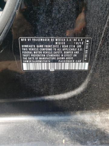 3VW2K7AJ8EM379074 - 2014 VOLKSWAGEN JETTA BASE 黑色 照片 12