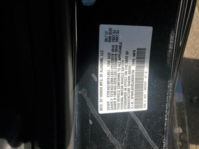 5FNRL6H93JB036756 - 2018 HONDA ODYSSEY ELITE Noir photo 13