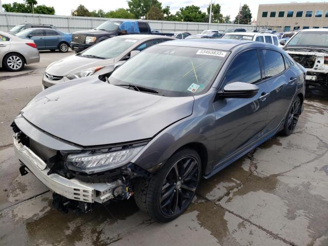 SHHFK7H91LU206433 - 2020 HONDA CIVIC SPORT TOURING GRAY photo 1