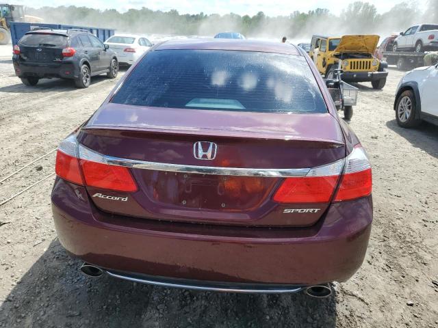 1HGCR2F58FA129383 - 2015 HONDA ACCORD SPORT BURGUNDY photo 6