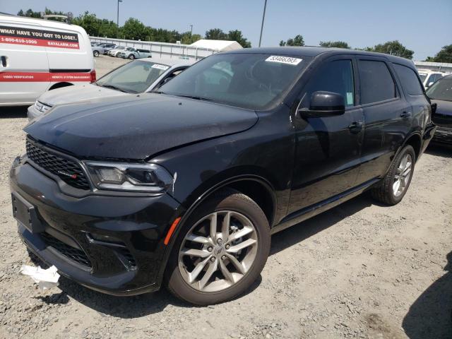 1C4RDJDG3NC204371 - 2022 DODGE DURANGO GT BLACK photo 1