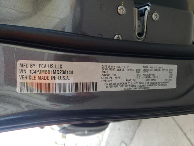 1C4PJMBX1MD238144 - 2021 JEEP CHEROKEE TRAILHAWK 灰色 照片 13