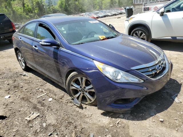 5NPEC4AC1DH786039 - 2013 HYUNDAI SONATA SE BLUE photo 4