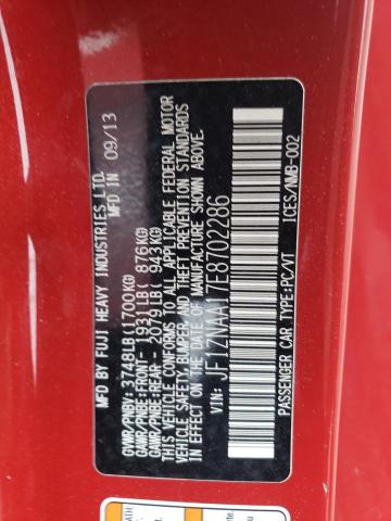 JF1ZNAA17E8702286 - 2014 TOYOTA SCION FR-S 红色 照片 12