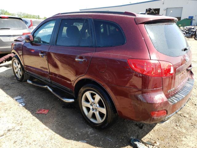 5NMSH13E58H143620 - 2008 HYUNDAI SANTA FE SE MAROON photo 2