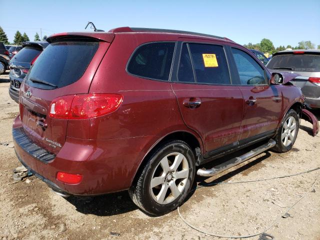 5NMSH13E58H143620 - 2008 HYUNDAI SANTA FE SE MAROON photo 3