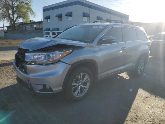 5TDKKRFH5FS086240 - 2015 TOYOTA HIGHLANDER XLE SILVER photo 1