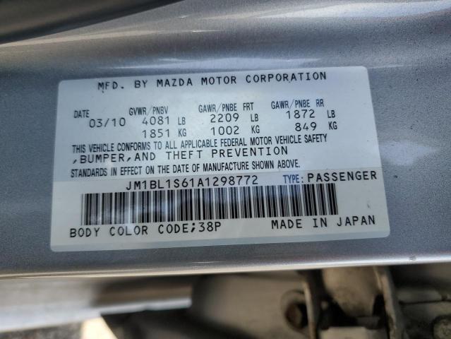 JM1BL1S61A1298772 - 2010 MAZDA 3 S SILVER photo 12