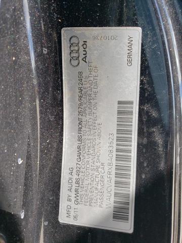 WAUCVAFRXBA083523 - 2011 AUDI S5 PREMIUM PLUS 黑色 照片 13