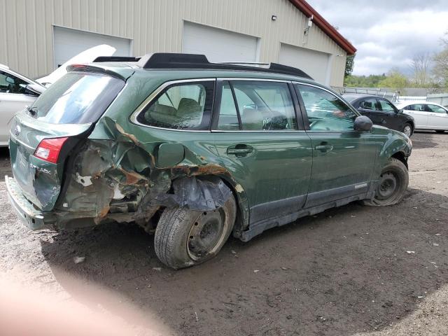 4S4BRBAC2B3406913 - 2011 SUBARU OUTBACK 2.5I GREEN photo 3