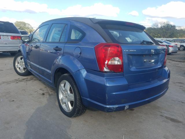 1B3HB48B37D554552 - 2007 DODGE CALIBER SXT BLUE photo 3