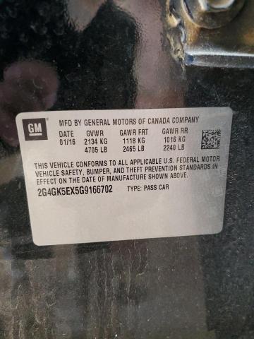 2G4GK5EX5G9166702 - 2016 BUICK REGAL 黑色 照片 12