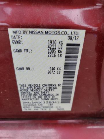 1N4AL3APXDC126045 - 2013 NISSAN ALTIMA 2.5 RED photo 13