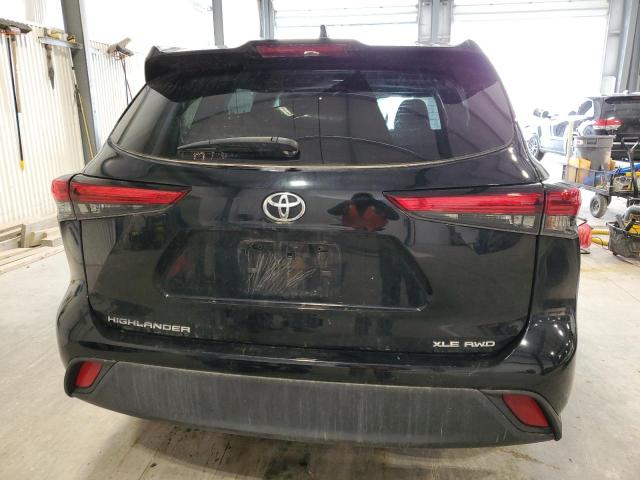 5TDHZRBH1NS586745 - 2022 TOYOTA HIGHLANDER XLE BLACK photo 6