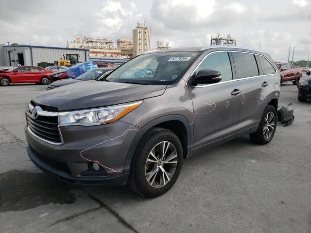 5TDKKRFH7GS156824 - 2016 TOYOTA HIGHLANDER XLE GRAY photo 1