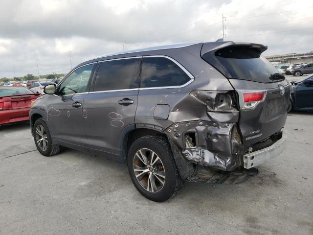 5TDKKRFH7GS156824 - 2016 TOYOTA HIGHLANDER XLE GRAY photo 2