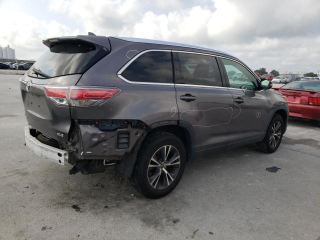 5TDKKRFH7GS156824 - 2016 TOYOTA HIGHLANDER XLE GRAY photo 3