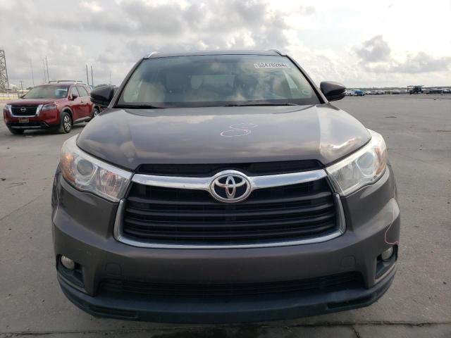 5TDKKRFH7GS156824 - 2016 TOYOTA HIGHLANDER XLE GRAY photo 5