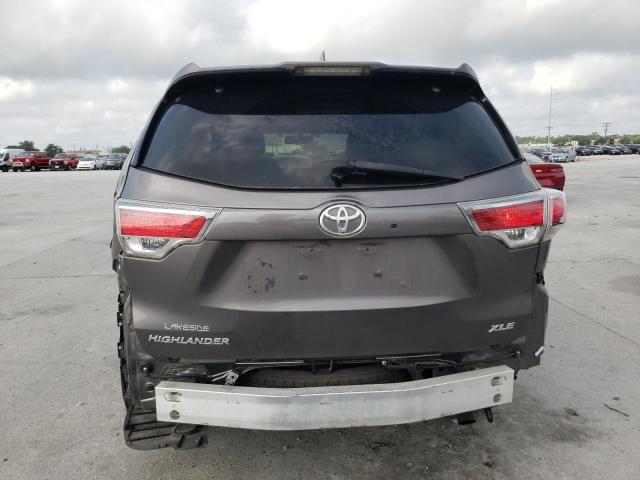 5TDKKRFH7GS156824 - 2016 TOYOTA HIGHLANDER XLE GRAY photo 6