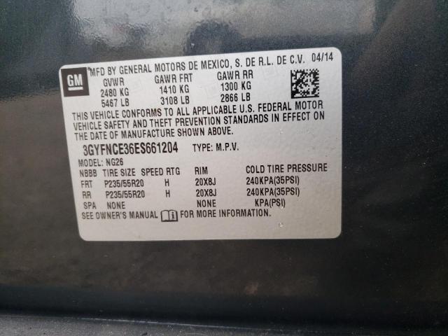 3GYFNCE36ES661204 - 2014 CADILLAC SRX PERFORMANCE COLLECTION CHARCOAL photo 12